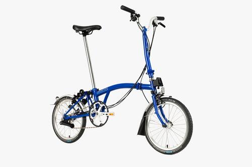 Skladací bicykel Brompton C Line: Explore (FARBA: Piccadilly Blue; Riadidlá: H)